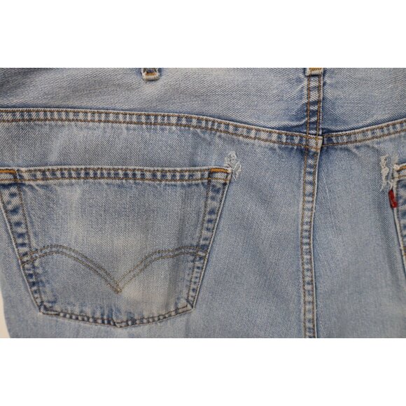 Vintage Y2K 2003 Levis 550 Mens 42x30 Distressed Relaxed Fit Denim Jeans Blue - Picture 16 of 16